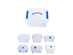 Cajas De Almacenaje Ordenación De Plástico Transparentes Con Tapa Azul | Con Y Sin Ruedas | Ropa, Libro, | Juguestes 12l Pack 2 Uds