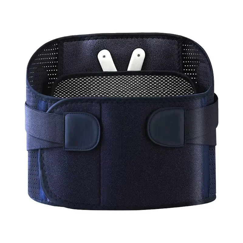 Massageador Elétrico Portátil (azul Escuro) Para Cintura E Abdômen, Com Aquecimento E Vibração.