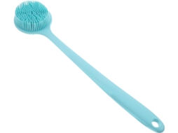 Escova De Banho Silicone Para Corpo E Chuveiro Com Cabo Longo, Azul, Para Pendurar