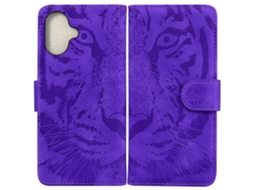 Capa Em Couro Pu, À Prova De Choque, Para Apple Iphone 16 Plus - Roxo