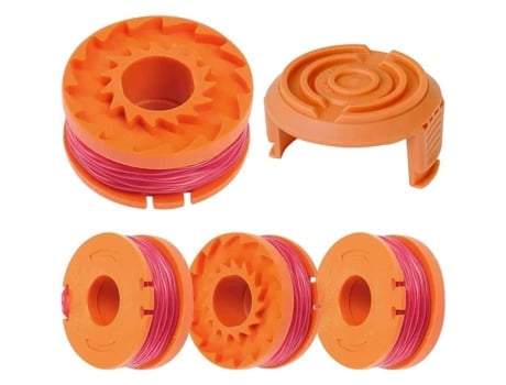 Carretel de Linha para Aparador de Cordas Worx Wa0010 Pacote com 4 3M 1 65 Mm Acessório para Aparadores de Cordas e Cortadores de Escova AQSACOKIYA