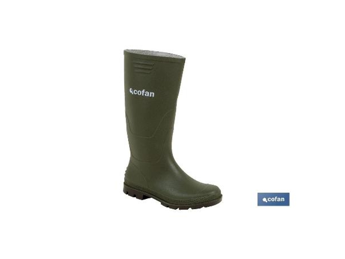 Bota alta de agua pvc verde talla 36