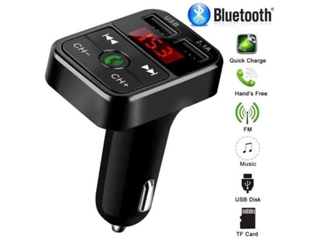 Adaptador de rádio sem fio Bluetooth transmissor FM para carro carregador USB MP3 player