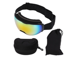 Óculos de Esqui com Lentes Magnéticas Antivento e Antivapor, Dupla Camada, para Homens e Mulheres, Vermelho | S/MARCA