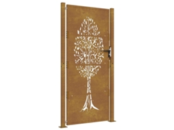 Garden Gate, Garden Gates Vidaxl Marrom Aço (100 X 200 Cm)