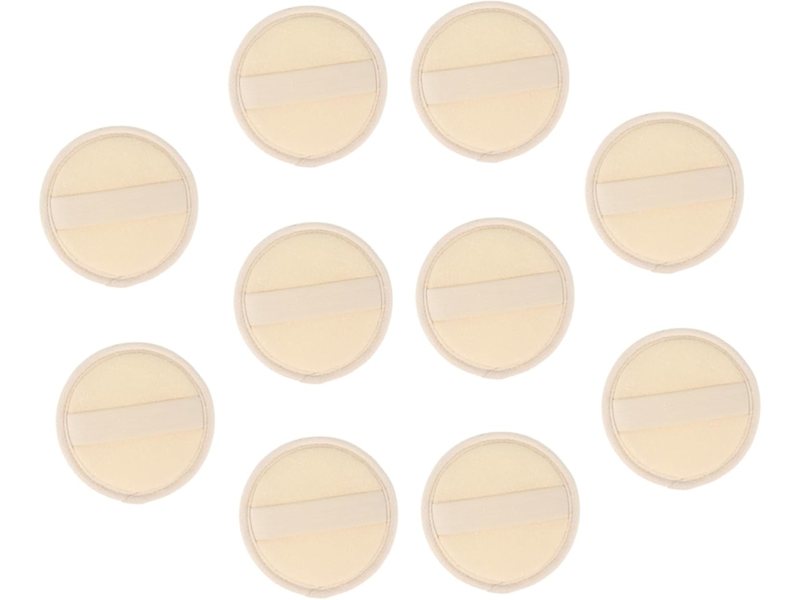 10 Esponjas Bucha Redondas Para Esfoliação Corporal E Das Costas, Escova De Banho Natural E Segura Para Uma Pele Macia