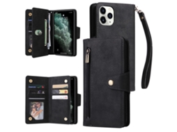 Capa Para Iphone 11 Pro Pele Sintética Preto