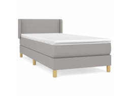 Box Spring Bed, Box Spring Beds Vidaxl Cinzeto Tecido (100 X 200 Cm)
