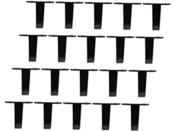 Zerodeko Conjunto De 20 Ganchos Aço Inoxidável Preto Reforçados Para T