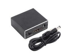 Aetheria divisor de Áudio Hdmi Analógico 4k Conversor Fibra Óptica Alumínio Preto
