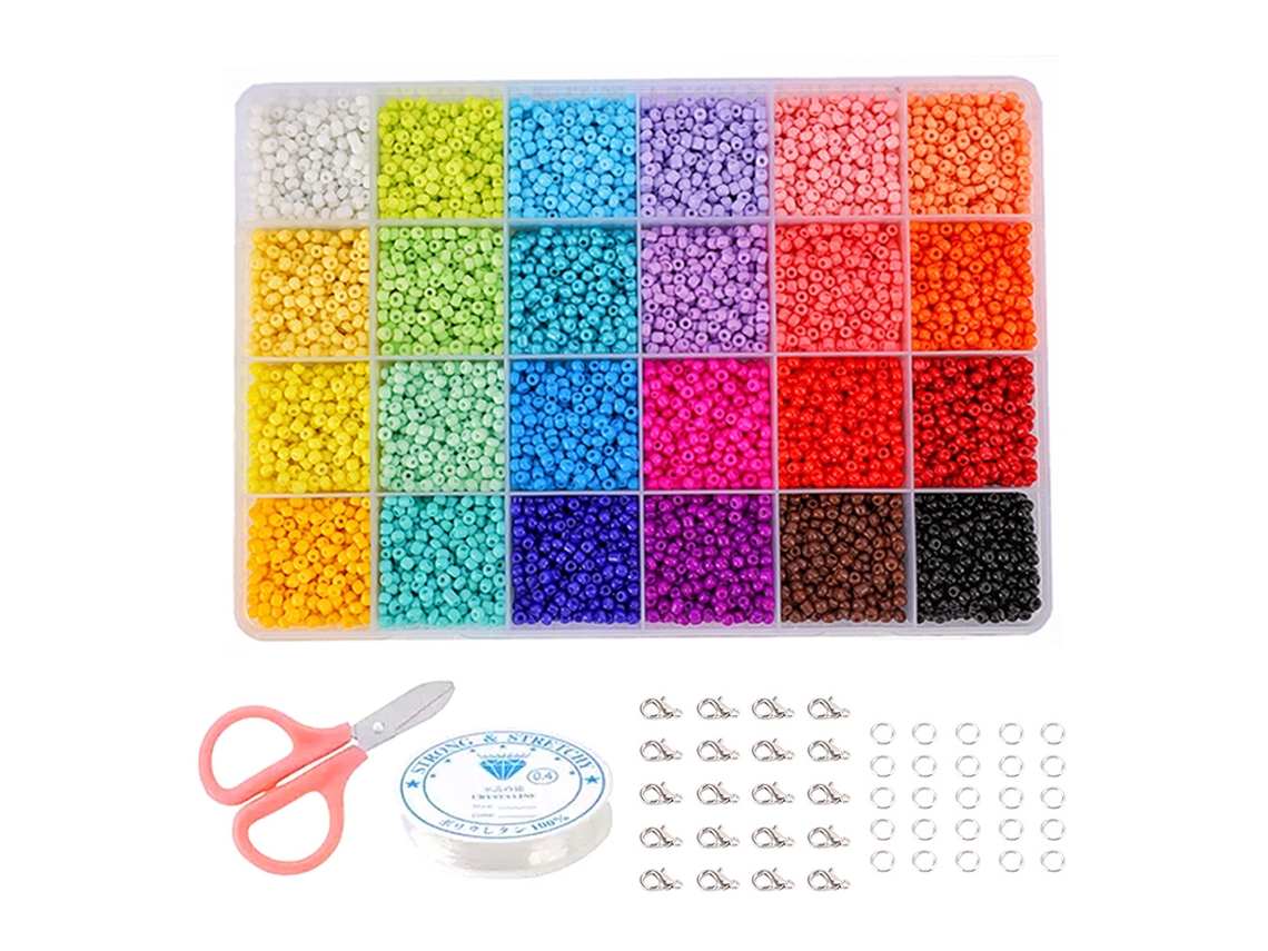 Miçangas de Vidro para Kit de Fabricação de Joias de Pulseira Variedades de Contas para Adultos Meninas Contas para Kits JEDBESETZT