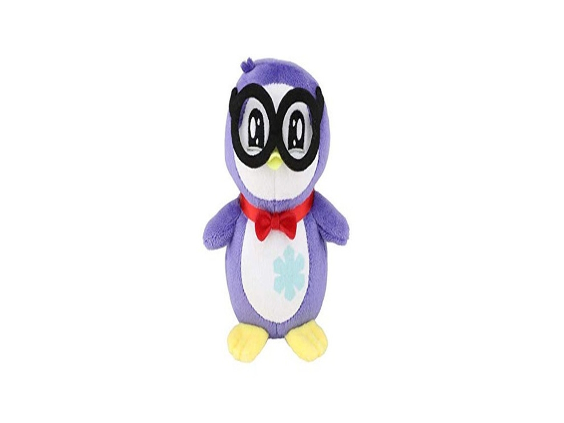 Pinguim Com Óculos Em Peluche - Roxo E Branco - Presente De Aniversário