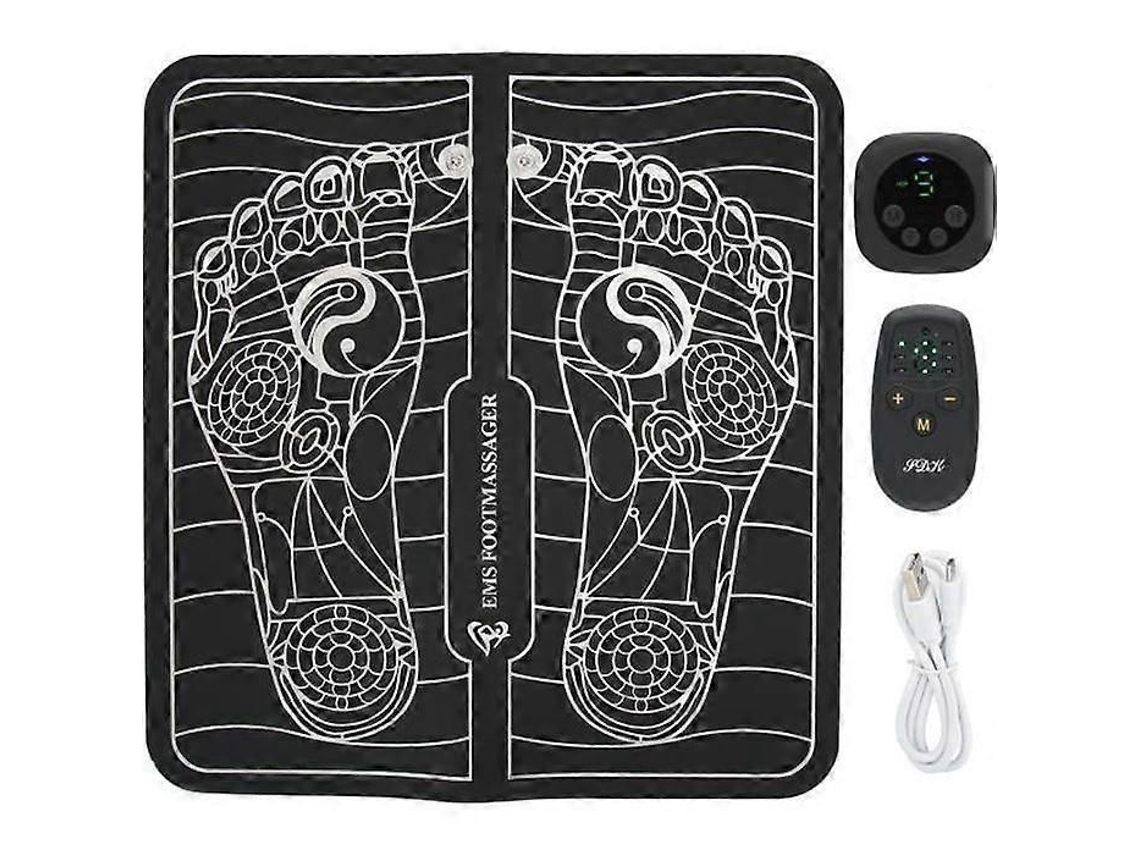 Tapete Massageador Elétrico Para Pés Eiffel Com Usb, Tela Lcd E Função Ems.