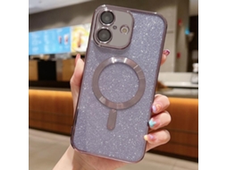Capa De Tpu Para Iphone 17 - Glitter - Acabamento Eletroplástico - Magsafe