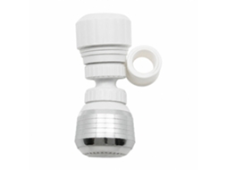 Arejador De Torneira Cozinha Universal, Cromado/branco, Cabeça Pulverização Giratória 360°, Rosca M22 M24