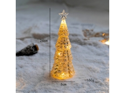 Enfeites De Árvore De Natal, Enfeites Decorativos De Vidro Para Árvore De Natal, Enfeites Para Mesa De Casa, Luz Noturna Luminosa, Aquaforge