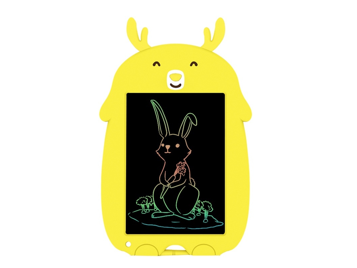 Quadro De Grafite Com Pintura Colorida Lcd, 9 Polegadas, Para Presentes De Aprendizagem Infantil Amarelo Elysve