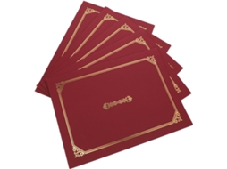 Capa Protetora Para Certificados Supvox A4, Conjunto De 5 Peças, Com Estampa Dourada, Capa Para Diploma E Moldura
