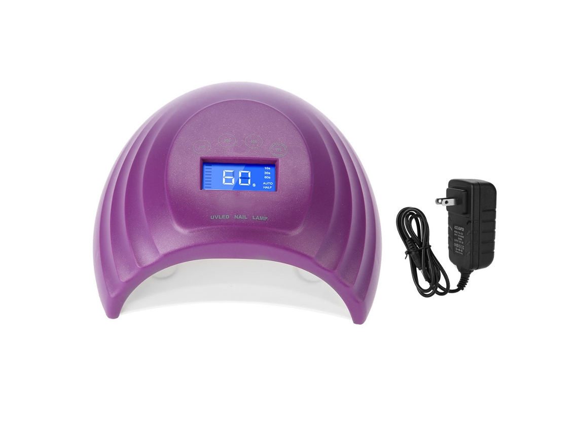 Lâmpada De Unhas Led Com Duas Fontes De Luz Secador Automático Timer Ferramenta De Manicure Roxa