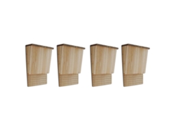 Vidaxl Casas Para Morcegos Em Madeira 4 Pcs 22x12x34 Cm