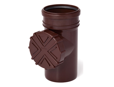 Sistema de Limpeza de Calhas com Filtro e Tampa de Diâmetro de Tubo de 110mm na Cor Castanha