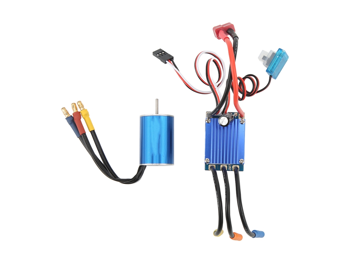 Mali combo Motor Brushless 2435 4500kv e Esc 25a para Carros Rc 1/16 1/18 Traxxas Hsp Wltoys