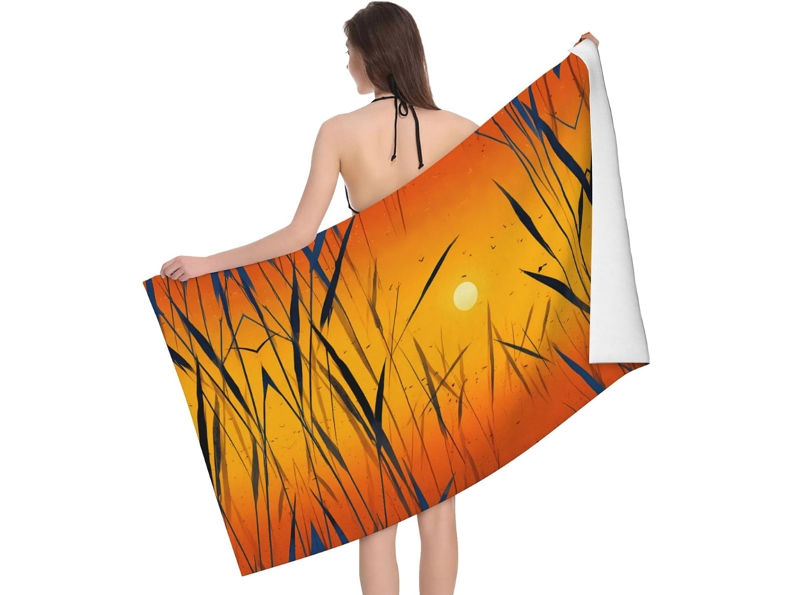 Toalhas De Banho De Microfibra Para Casa, Com Estampas De Pôr Do Sol