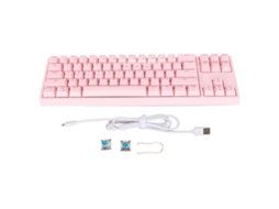 Lurelia Teclado Usb, Com Fio, 71 Teclas, Ergonómico, Mecânico, Rgb, Gaming, Compacto
