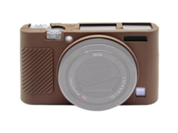 Capa Protetora De Silicone Macio Para Sony Rx100 Vi (m6) Café
