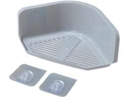 Organizador De Banheiro Triangular Branco Sem Furos, 2 Peças