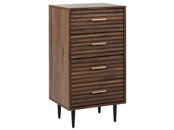 Bloco De Gavetas Moderno BELIANI Keith De Mdf Castanho Escuro 48x40x90