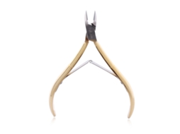 Tesoura de cutícula em aço inoxidável para manicure e pedicure, ferramenta para remoção de pele morta das unhas (dourada)