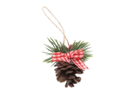 Pack de 8 agulhas de pinheiro com bagas e cones de pinheiro, cor bleached, 5cm LAXISCREED