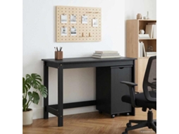 Vidaxl Conjunto De Mesa E Armário 2 Unid. Preto