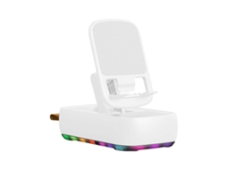 Alto Falante De Som Surround Portátil Dobrável Suporte Para Telefone Com Função De Carregamento Alto Falantes Sem Fio Bluetooth Branco Olysi Shop