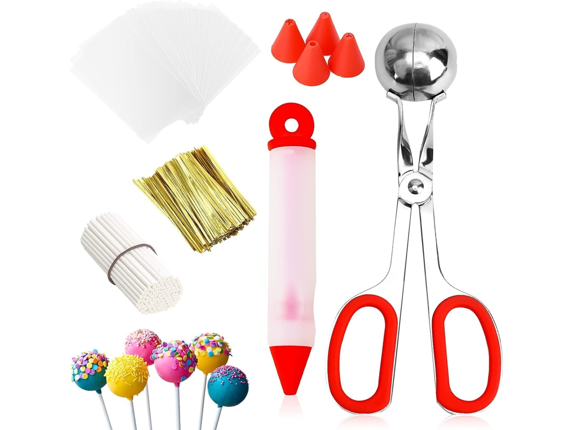Conjunto De Caneta Para Decoração Doces Com Palitos Papel, Moldes Cake Pops, Colher Pops E Decoração.
