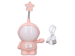 Rebe-lâmpada De Escritório Led 2 Modos Proteção Para Olhos Carga Usb Luz Noturna Astronauta Com Sacaponta Rosa
