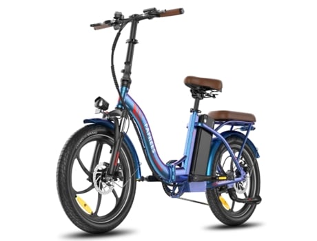 Bicicleta Elétrica Fafrees F20 Pro Motor 250w Bateria 36v22.5ah Pneus De 20 Polegadas Travões De Disco Mecânicos Aurora Azul