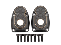 2pcs Capas De Portal De Latão Para Eixo Ar45p Axial Capra Scx10 Iii Carros Rc 1/10 Com Piscações De Direção Preto