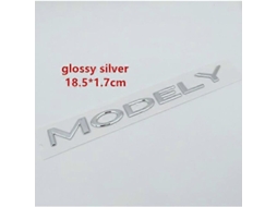 Adesivo Emblema De Carro 3d Badge Model Y Prata