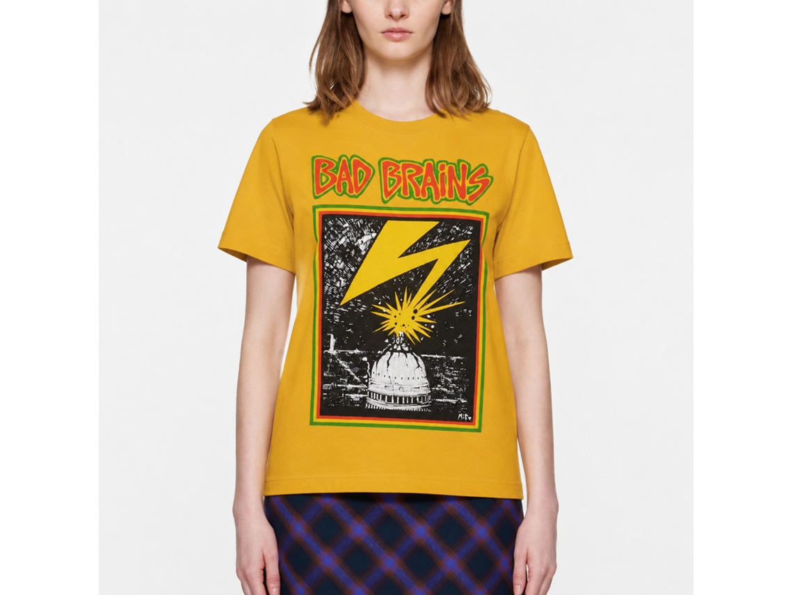 Bad Brains Capitol T-shirt Bright Yellow Unisex Adults Size:xxl