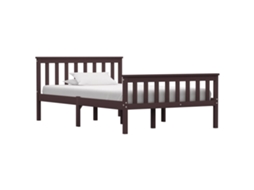 Bed Frame, Bed Frames Vidaxl Marrom Madeira De Pinho (120 X 200 Cm)