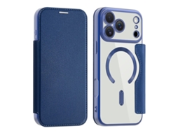 Capa Carteira Para Iphone 17 Pro Max Com Proteção Magsafe Rfid - Azul