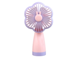 Ventilador Mini Portátil de Mão Usb Recarregável Pequeno de Bolso Bateria Operado Taro Pink | S/MARCA