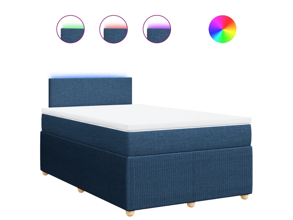 Box Spring Bed, Box Spring Beds Vidaxl Azul Tecido (120 X 200 Cm)