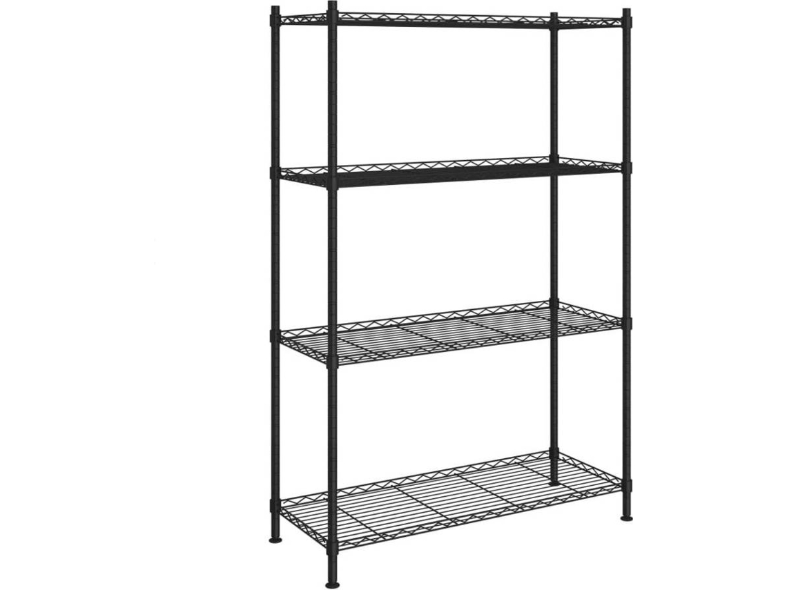 Conjunto 1 Storage Shelf, Storage Shelves Vidaxl Preto Ferro (90 X 35 X 137 Cm)
