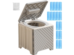 Assento Sanitário Portátil Para Adultos, Dobrável E Antiderrapante, Com Almofada De Assento Em Pvc, Gokoco