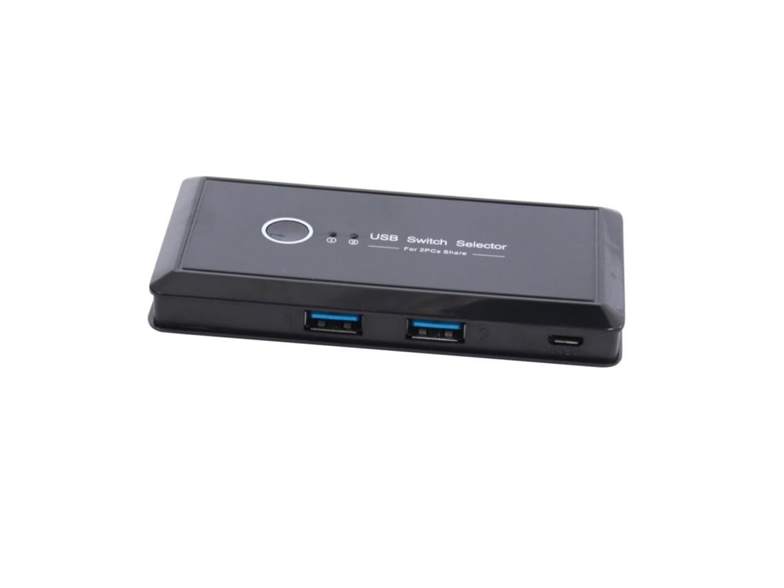 Seletor De Porta Usb Para Compartilhamento De Impressora E Scanner Com Troca Automática Para Computador (preto).