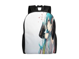 Mochila De Estudante Hatsune Miku R237, Leve E Durável, À Prova Dágua E Com Alça De Ombro Ajustável. Loja Olysi