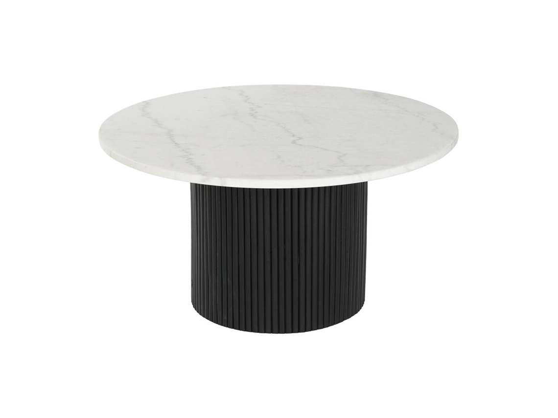 Mesa de Centro em Mdf Branco com Efeito Mármore ALEXANDRA HOUSE LIVING (80x80x42cm)